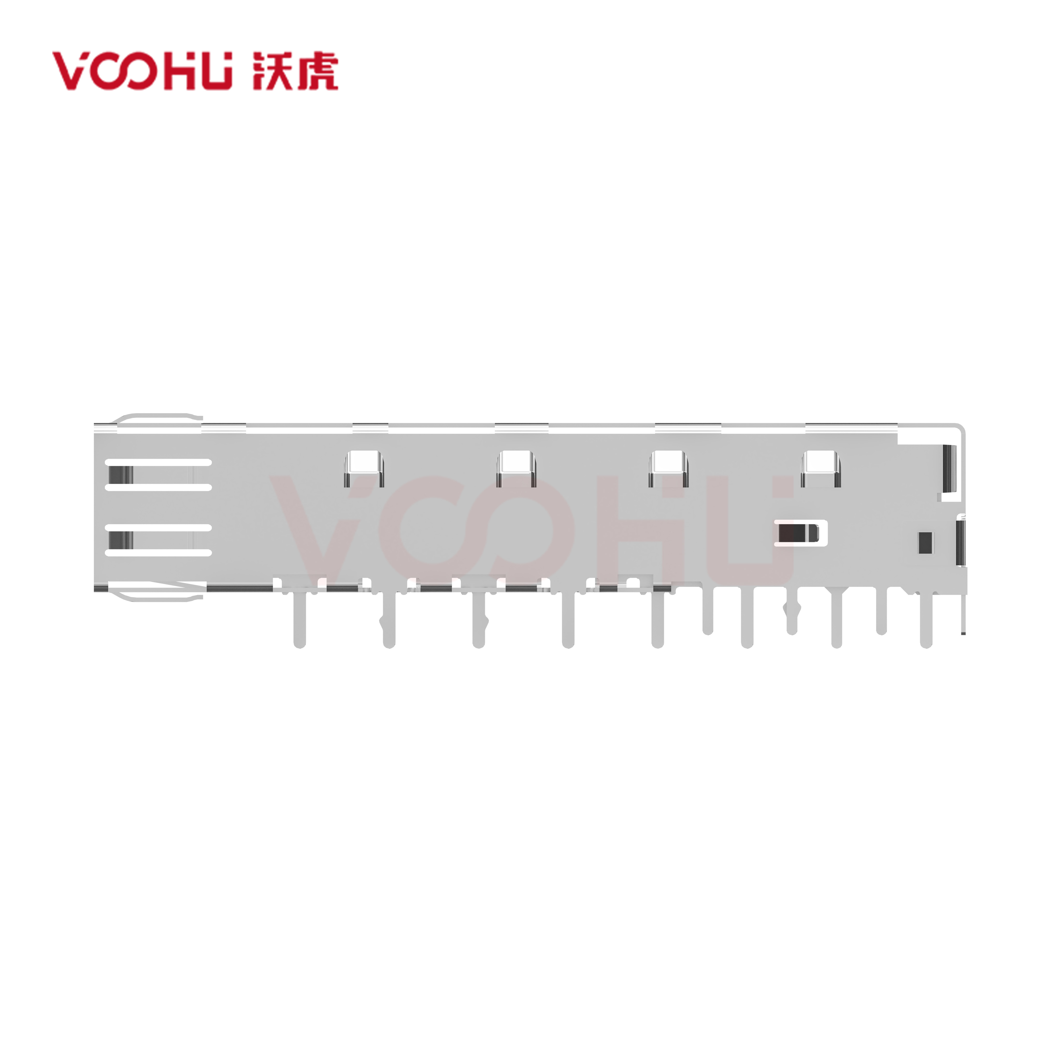 WH81-111-00006-1 SFP 1 × 1 5G Cage Solder  光纤笼子