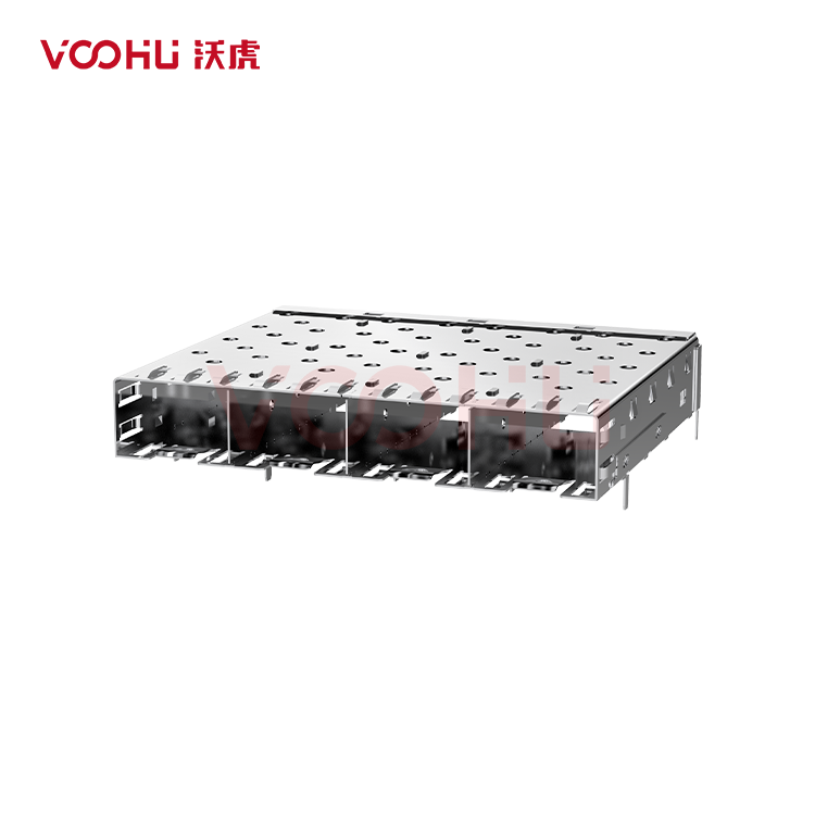 WHSFP01214W002 SFP 1 × 4 5G Cage Solder  光纤笼子