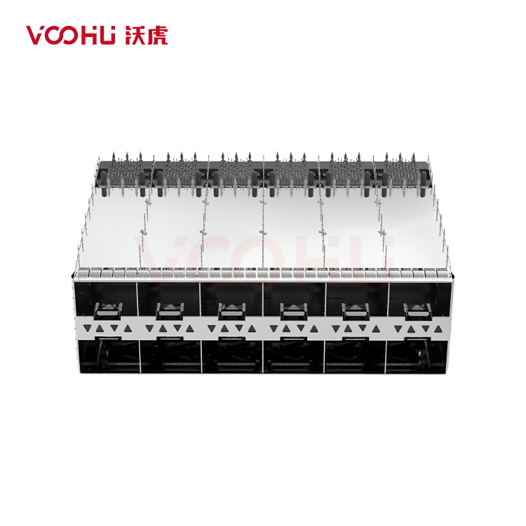 WHSFP32126F002 SFP28 2×6 25G Cage+Connectors 光纤笼子