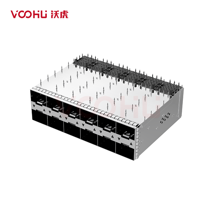 WHSFP32326F002 SFP28 2×6 25G Cage+Connectors 光纤笼子
