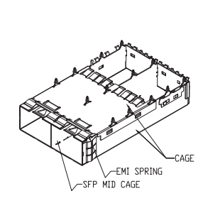WHSFP30412W009 SFP28 1×2 25G Cage 光纤笼子