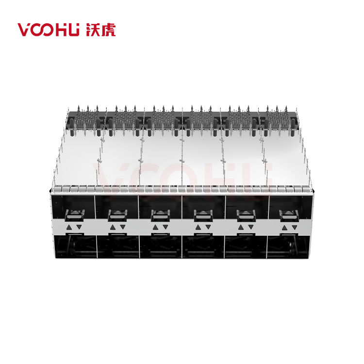 WHSFP32226F002  SFP28 2×6 25G Cage+Connectors  光纤笼子