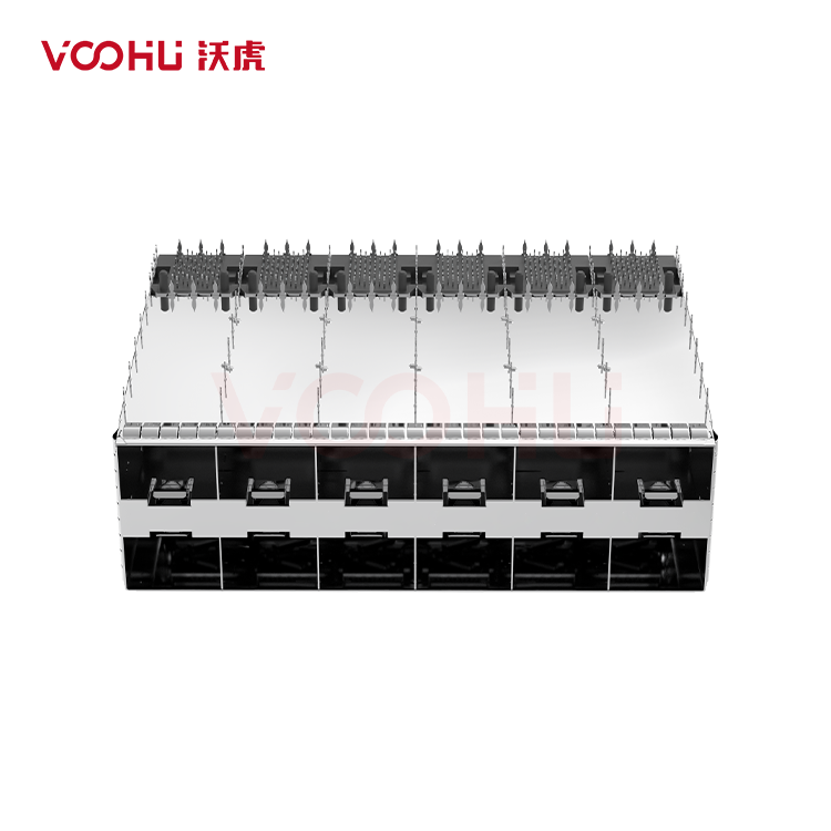 WHSFP32026F002 SFP28 2×6 25G Cage+Connectors 光纤笼子