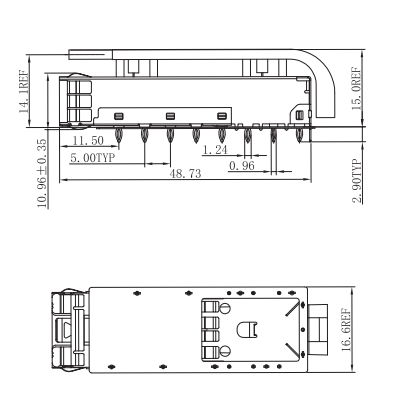 WHSFP30311W002 SFP28 1 × 1 25G Cage 光纤笼子