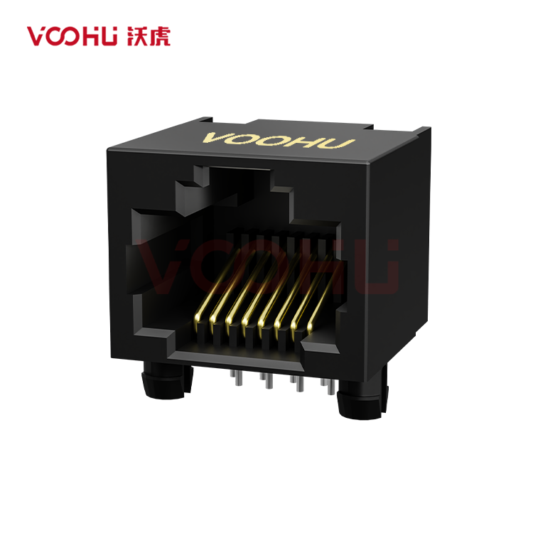 SYT561188IWA1DY1 90° 侧面插入 1*1 开口朝上 无LED DIP RJ45