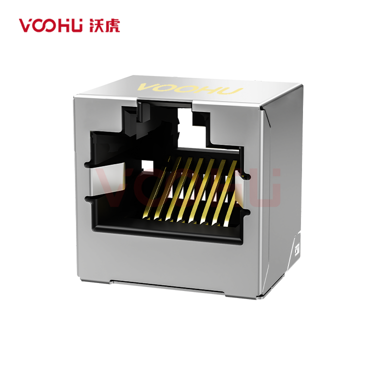 SYT52A1188GWA6D1Y1143  1*1 DIP 180°立式 开口朝上 带屏蔽  RJ45