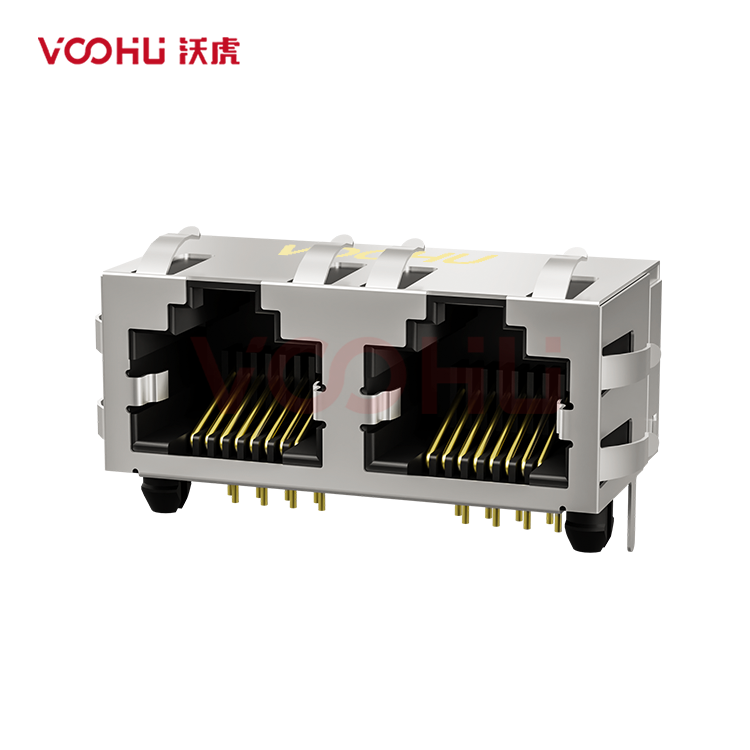 SYT59211288HWA1D5Y1006 90° 侧面插入 1*2 开口朝上 8P8C无灯带翅 DIP  RJ45