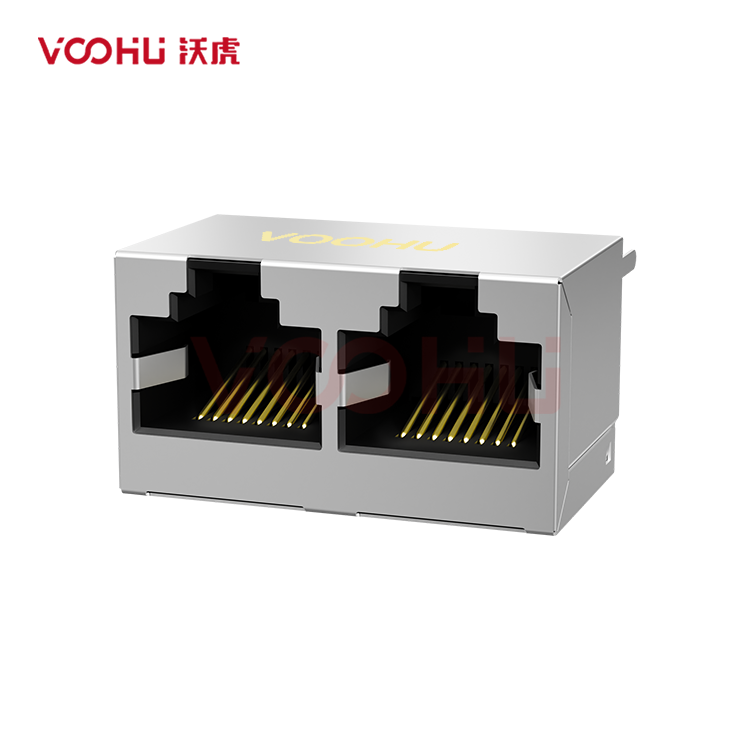 SYT52241288GWA1D4Y1030 180°立式 1*2 开口朝上 无LED DIP  RJ45