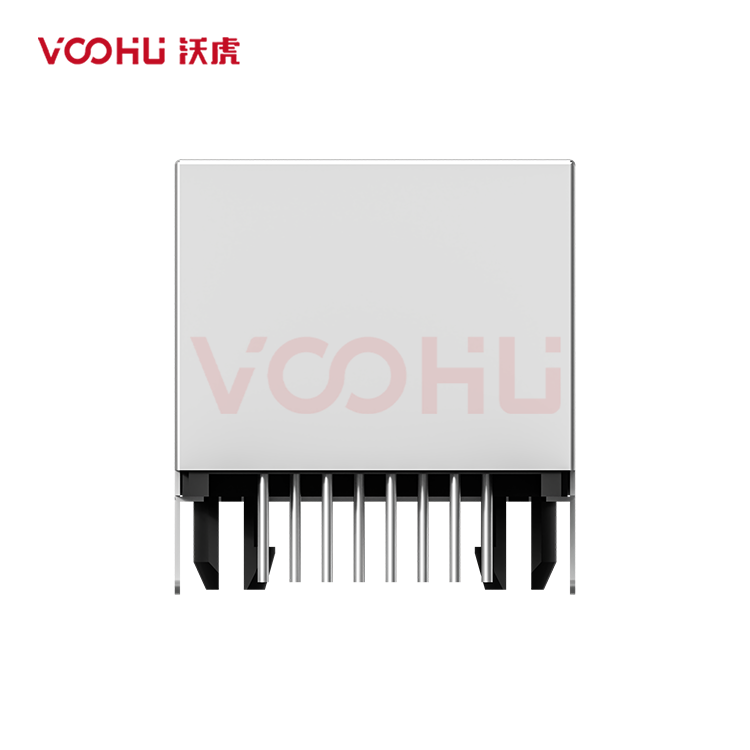 SYT59211118AA2A3DY1027 90&deg; 侧面插入 1*1 开口朝下 LED G/Y 带屏蔽 DIP RJ45