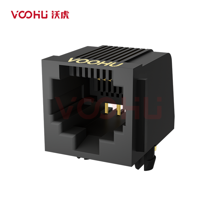 SYT5722E1188IWA1DB4 90° 侧面插入 1*1 开口朝下 无LED DIP RJ45