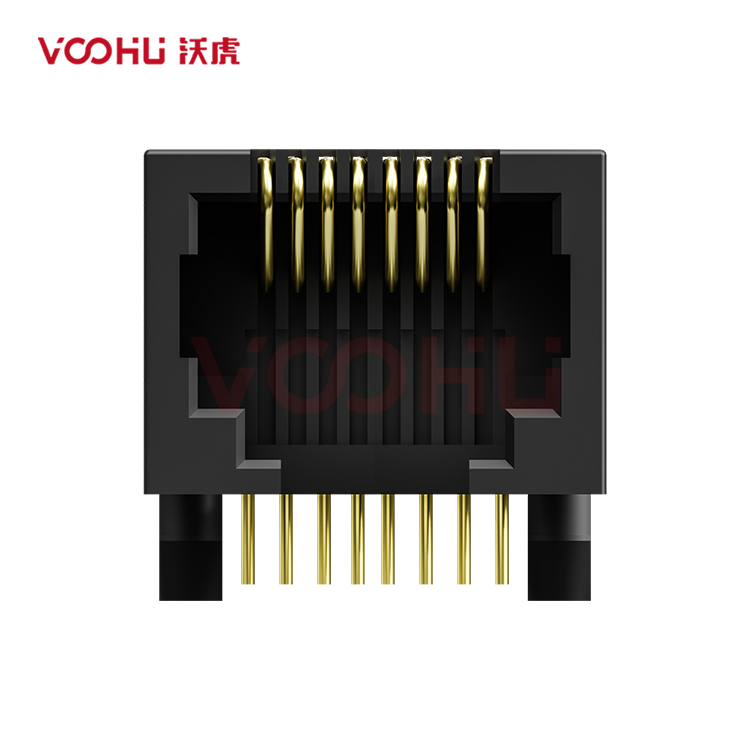 SYT53211188IWA3DY1017 90° 侧面插入 1*1 开口朝下 无LED DIP RJ45