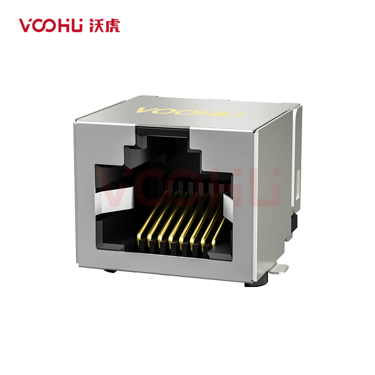 SYT561188GWA6SB1133 90° 侧面插入 1*1 开口朝上 LED Y/G 带屏蔽  SMD  RJ45