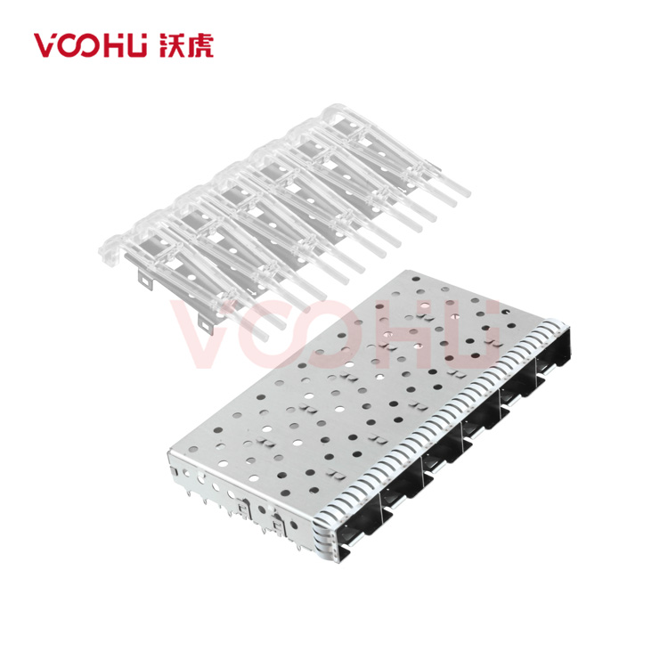 WH81-116-Y0019-1  SFP+ 1×6 10G Press-Fit  Cage  光纤笼子