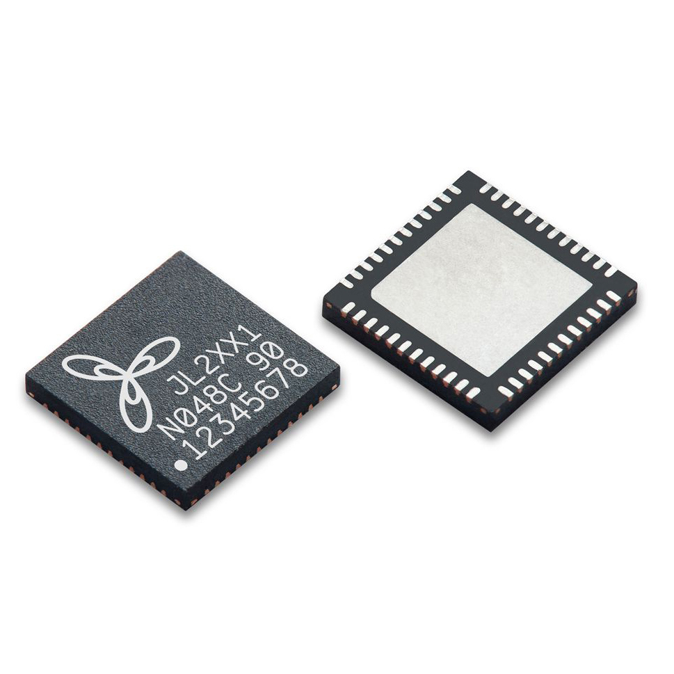 JL2121-N040E 10/100/1000M RGMII 3.3V/2.5V/1.8V -40~105℃ 5*5mm 以太网PHY芯片