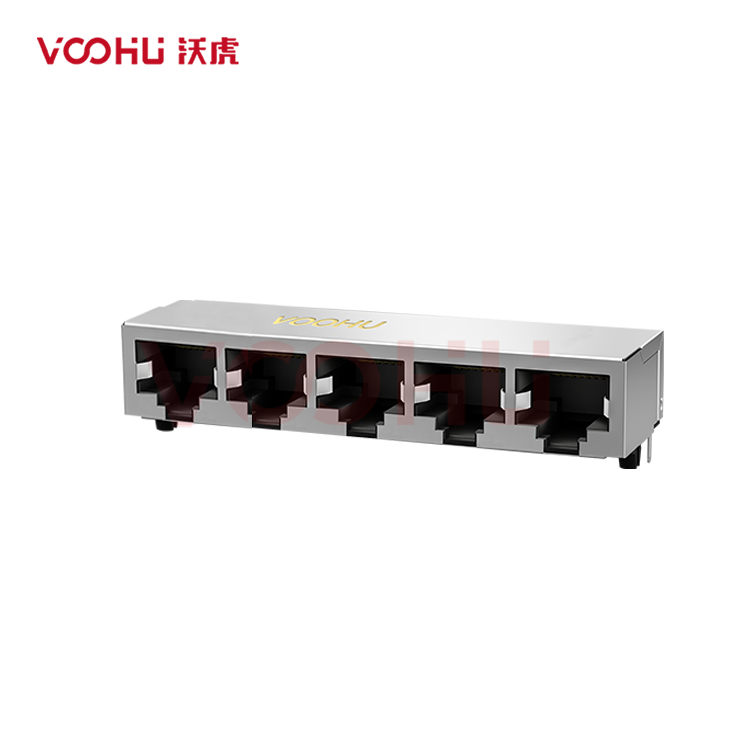 SYT59211518GWA1D7Y1019 90° 侧面插入 1*5 开口朝下 无LED DIP RJ45