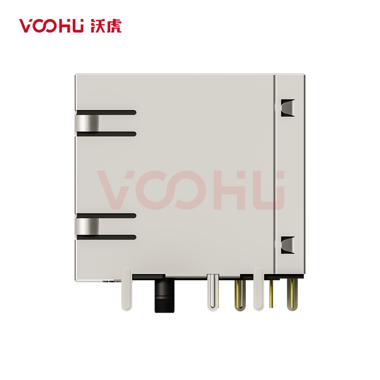 SYT59212188HWA1DY1A022短体 90&deg; 侧面插入 2*1 开口朝上/下 无LED DIP RJ45