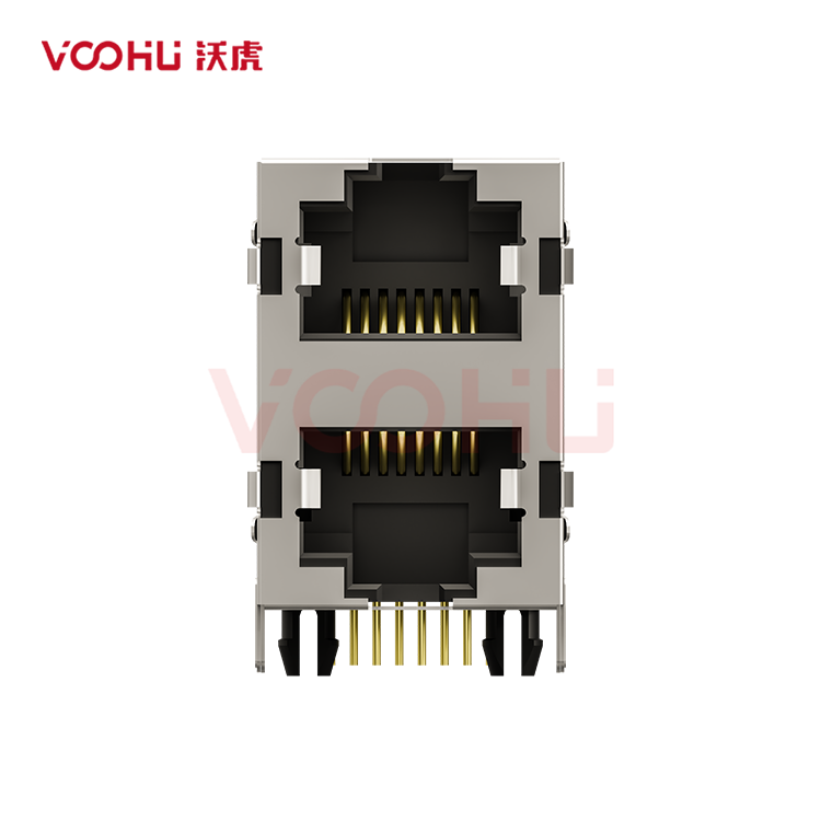 SYT59212188HWA1DY1A022短体 90&deg; 侧面插入 2*1 开口朝上/下 无LED DIP RJ45