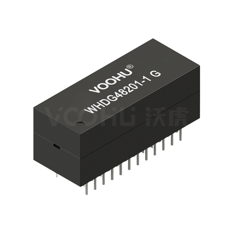 WHDG48201-1G 双口 DIP 千兆 PIN48 non-PoE 以太网变压器