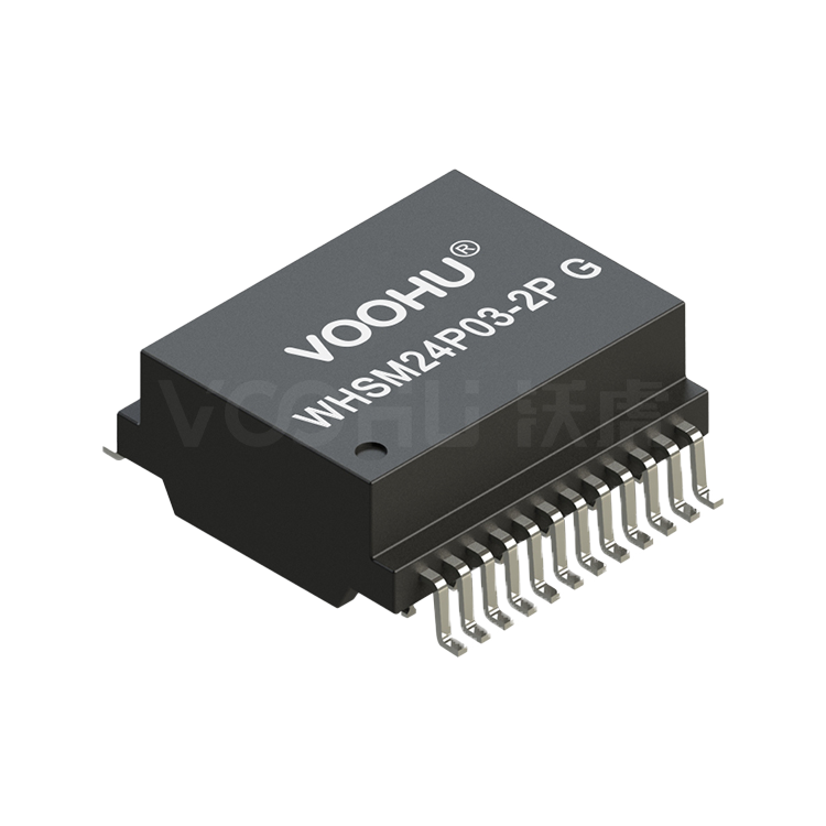 WHSM24P03-2PG 单口 SMD 10G PIN24 4PPoE 以太网变压器
