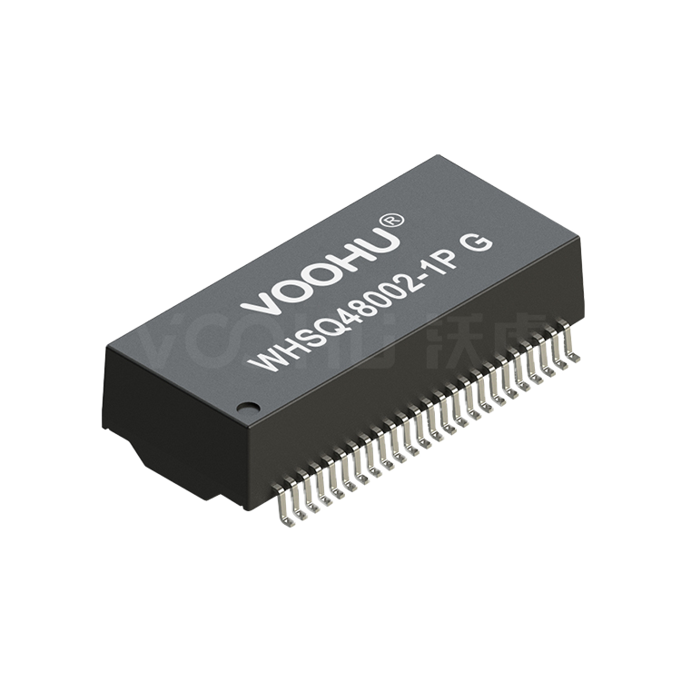 WHSQ48002-1PG  双口 SMD 2.5G/5G  PIN48 4PPoE 以太网变压器