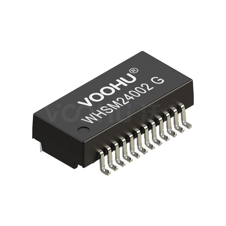 WHSM24002G 单口 SMD 10G PIN24 non-PoE 以太网变压器