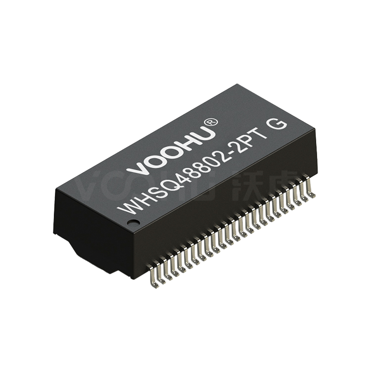 WHSQ48802-2PTG 双口 SMD 2.5G/5G  PIN48 4PPoE 以太网变压器