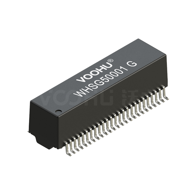WHSG50001G Dual Ports SMD Gigabit Base-T PIN50 non-PoE Lan Transformer