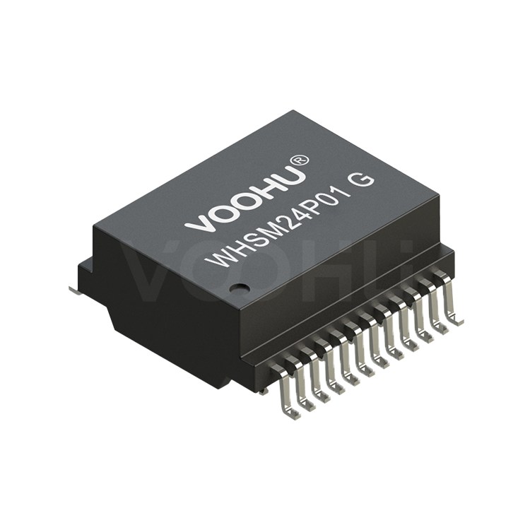 WHSM24P01G 单口 SMD 10G PIN24 non-PoE 以太网变压器