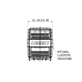 WHSFP28221F008 QSFP+ 2X1 ASSMBLY  SMD