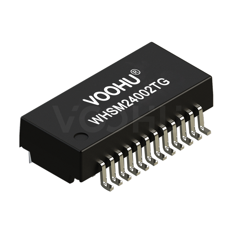 WHSM24002TG  双口 SMD 10G PIN24 non-PoE  以太网变压器