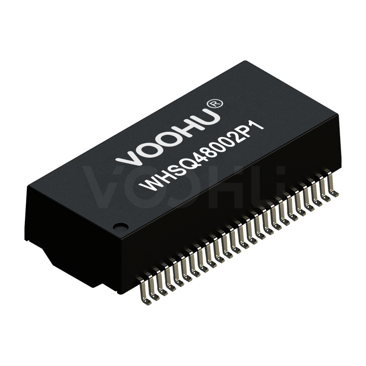 WHSQ48002P1 双口 SMD 2.5G/5G  PIN48 4PPoE 以太网变压器
