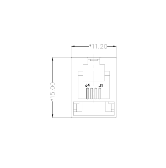 SYT52F1144IWA1DB4134  RJ11 1*1 180°  开口朝上