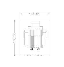 SYT52221164IWA1DY1  1*1 6P4C  RJ11