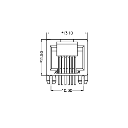 SYT53241166IWA1DY1006  5324 6P6C 1*1  RJ11