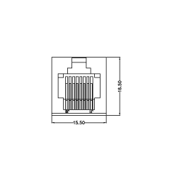 SYT52221188IWA1DY1017  180°  开口朝上 1*1 8P8C  RJ45