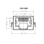 SYTCB42F1188GWW6DB9154  沉板4.2 DIP带屏蔽 RJ45