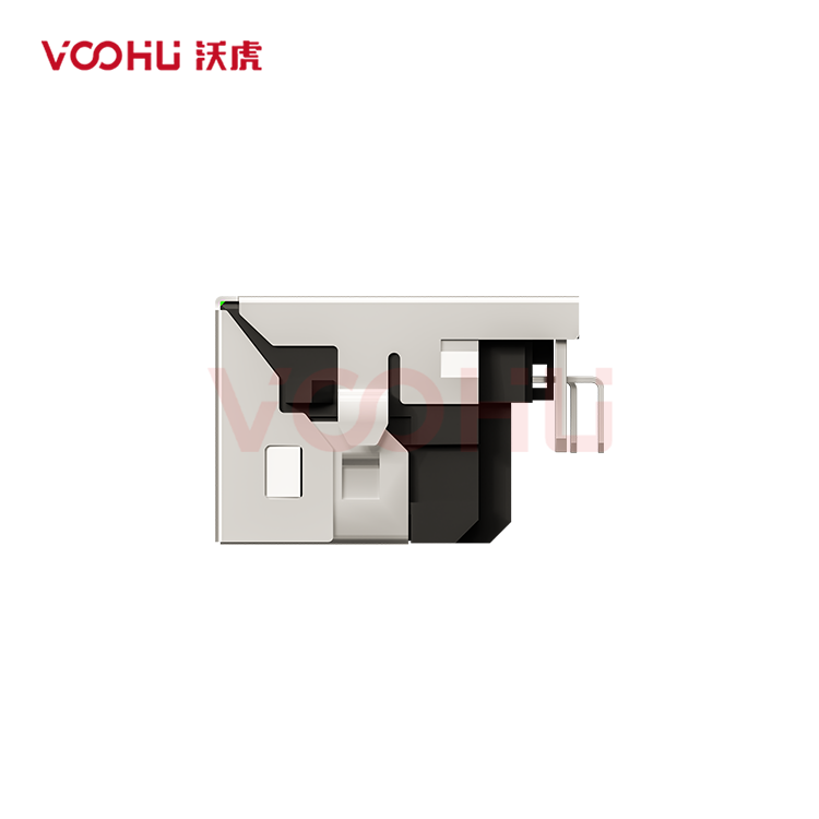 SYTCB691188AB1W6DB1075 90&deg; 侧面插入 1*1 开口朝上 LED Y/G 带屏蔽 DIP 沉板RJ45连接器