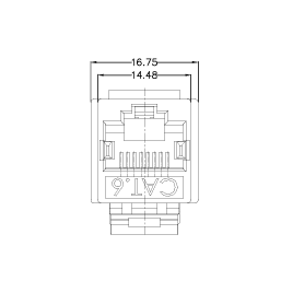 SYT-US030-026E-L  1*1  RJ45无屏蔽直通模块