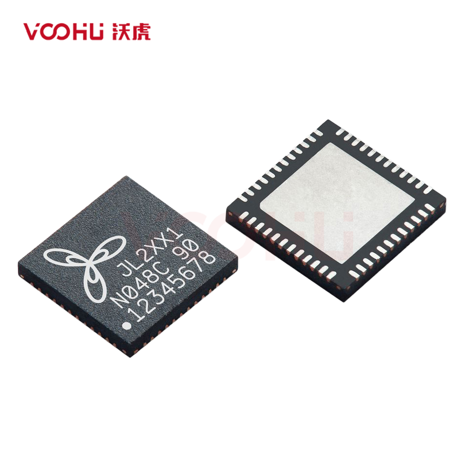 JL2121D-N040I 10/100/1000M RGMII 3.3V/2.5V/1.8V -40~85℃ 5*5mm 以太网PHY芯片