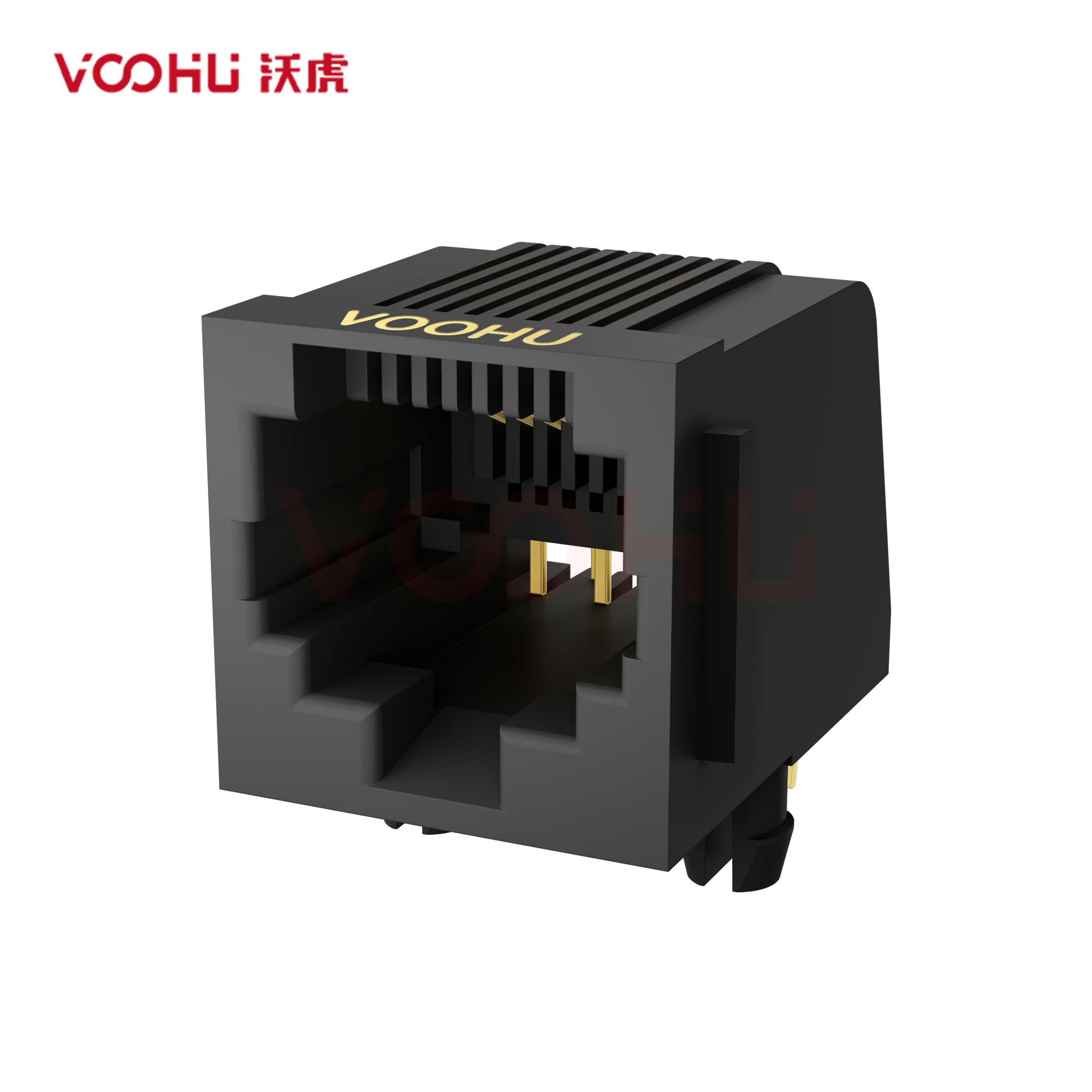 SYT5721E1188IWA1DB1006  1*1 8P8C无灯带耳朵  RJ45