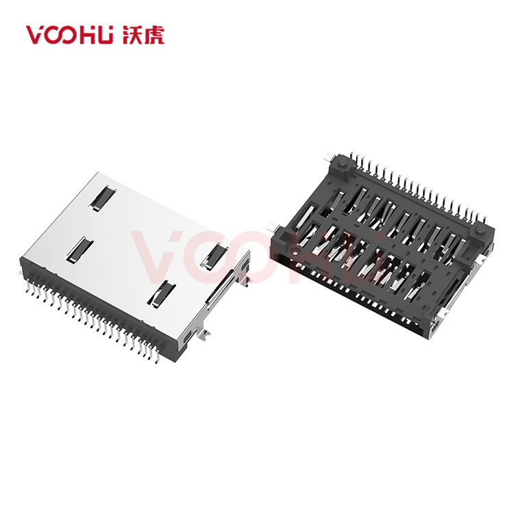 WHSD500-T1250-01 适配类型SD  直插式  SMT 支持热插拔 SD7.0 SD卡座