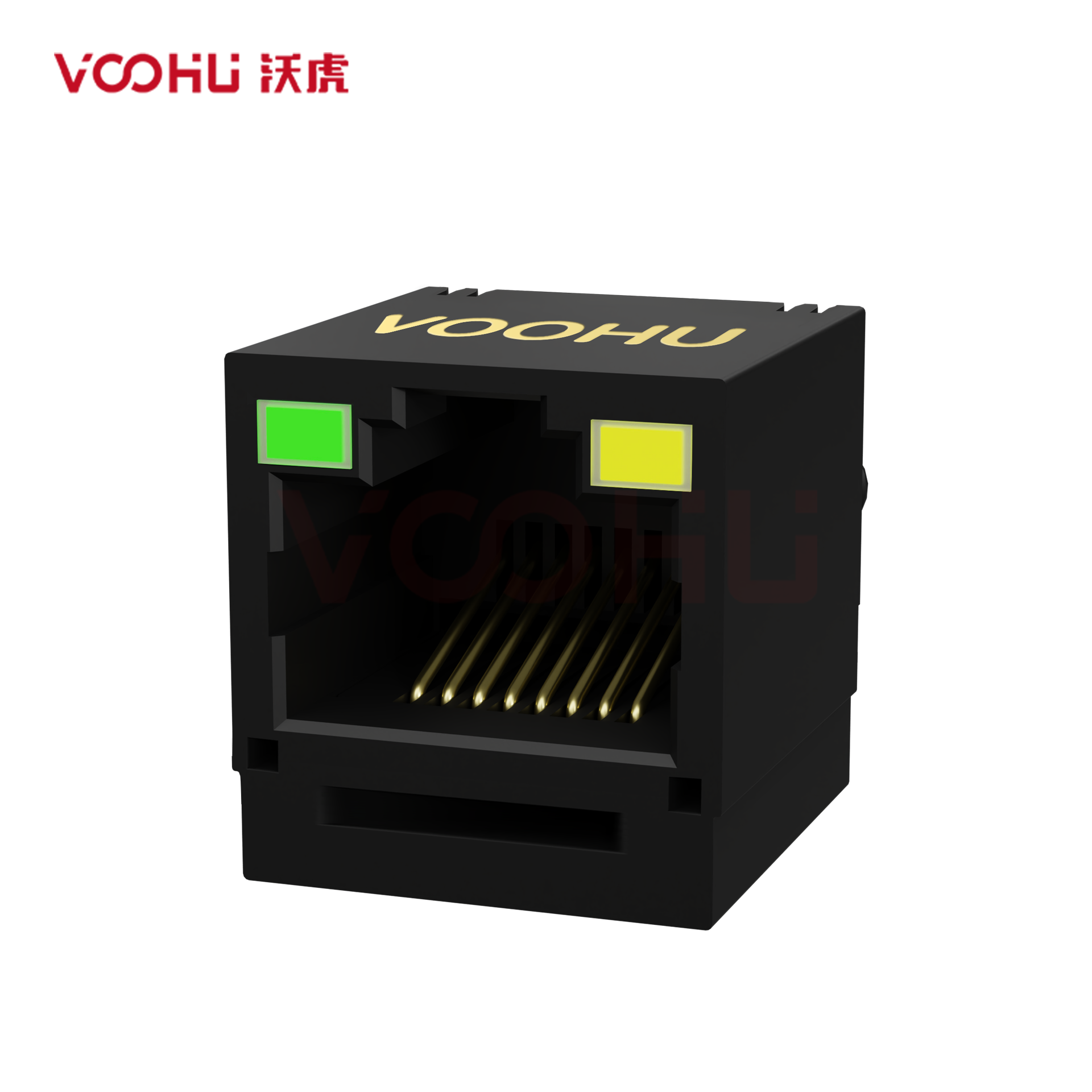 SYT511B002JA2A8D 180°立式  1*1 开口朝上 左绿右黄 DIP 10/100BASE RJ45
