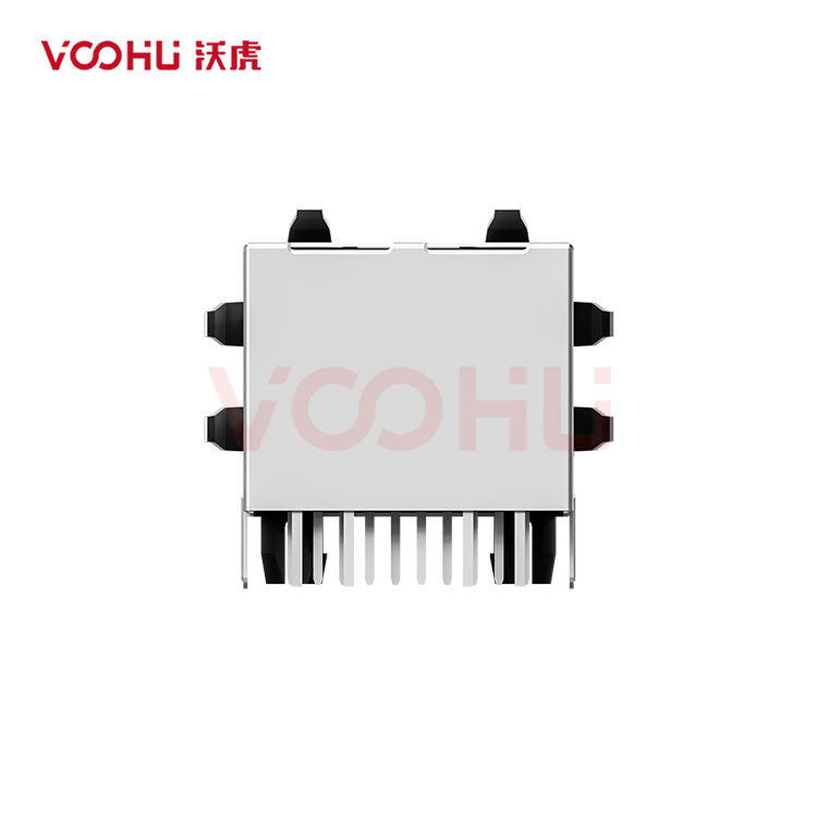 SYT211Q777FD3A4D  90&deg; 侧面插入 1X1  1000BASE  LED灯 G/G RJ45