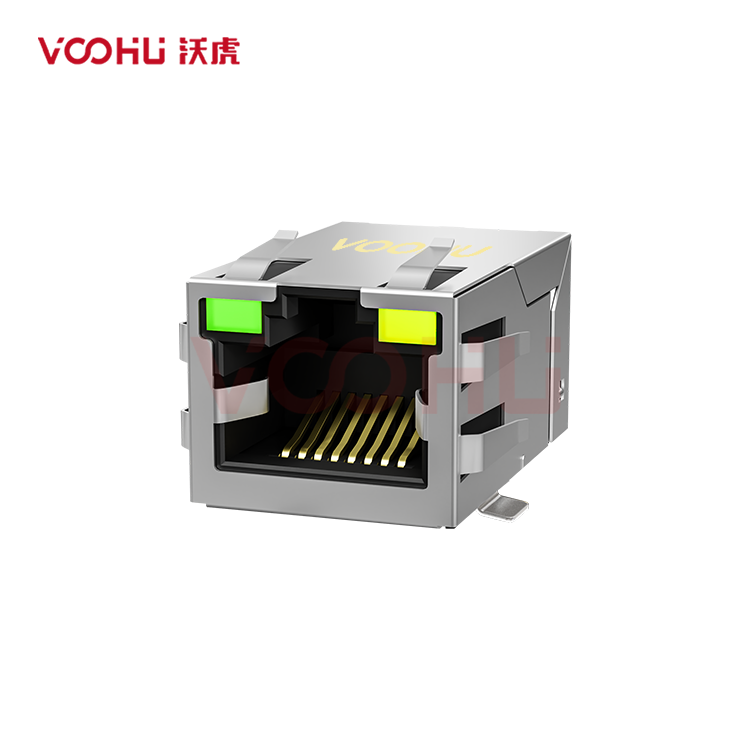 SYT311B093DA2A7S009  90&deg;  1*1 开口向上 LED G/Y 带弹片 SMT 10/100BASE  RJ45