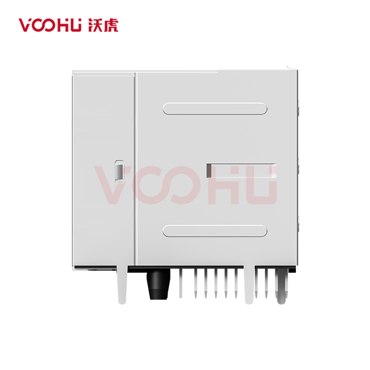 SYT21Q042GWA5D068 90&deg; 侧面插入 2*1 开口朝上/下 1000BASE DIP RJ45
