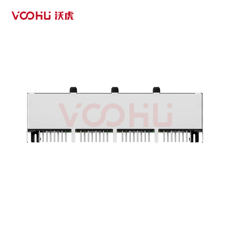 SYT59211488DB1A1D3Y1006 90&deg; 侧面插入 1*4  开口朝下 LED Y/G 8P8C 带屏蔽 DIP RJ45
