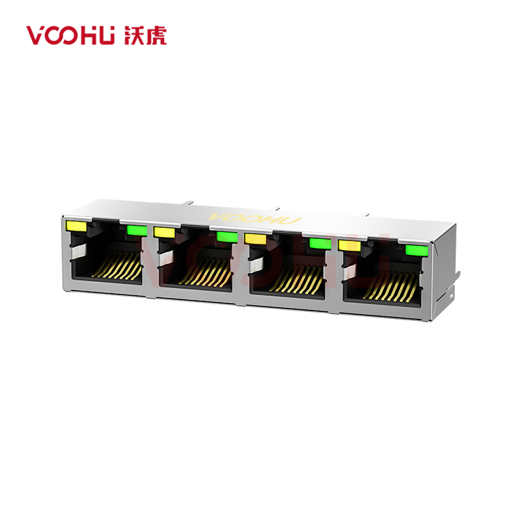 SYT52D1488AB1A1DB1019  180°立式  1*4  开口朝上  RJ45