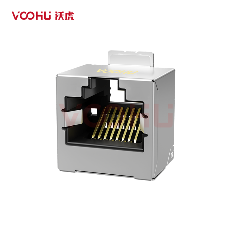 SYT52241188GWW8SB4134 180°立式  1*1 开口朝上 8P8C 无LED DIP  RJ45