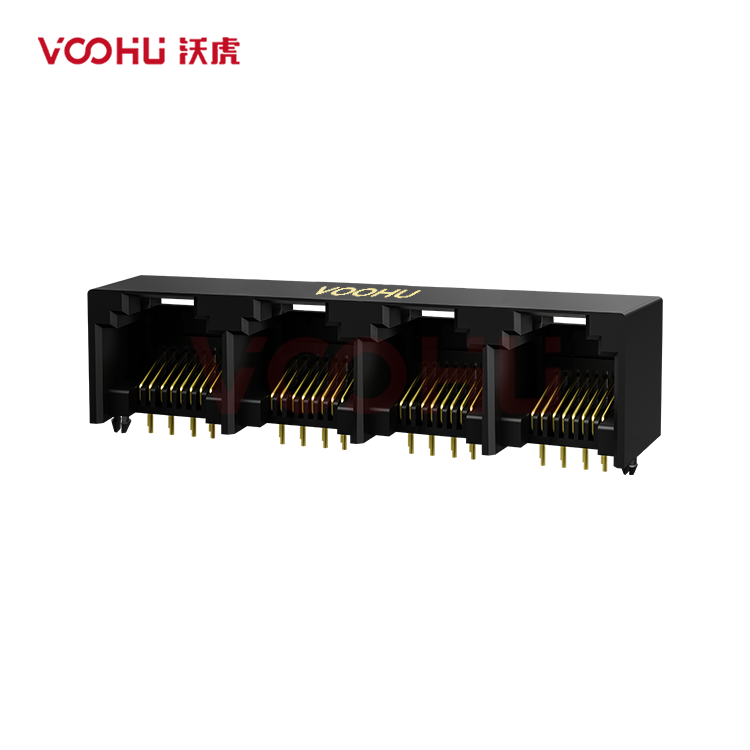 SYT55211488IWA1DY1006 1*4 开口朝上  8P8C 全塑  RJ45