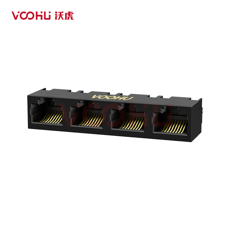 SYT52D1488IWA1DB1019  180°立式  1*4  开口朝上  RJ45